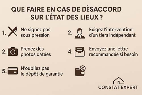Que faire en cas de désaccord sur l'état des lieux